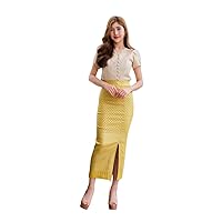 Beautiful Laos/Thai Traditional Silk Skirt & Blouse SET's - 5 Colors, Chest 32