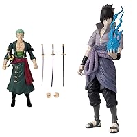 Anime Heroes One Piece Zoro Action Figure (36932) & Naruto Uchiha Sasuke Action Figure
