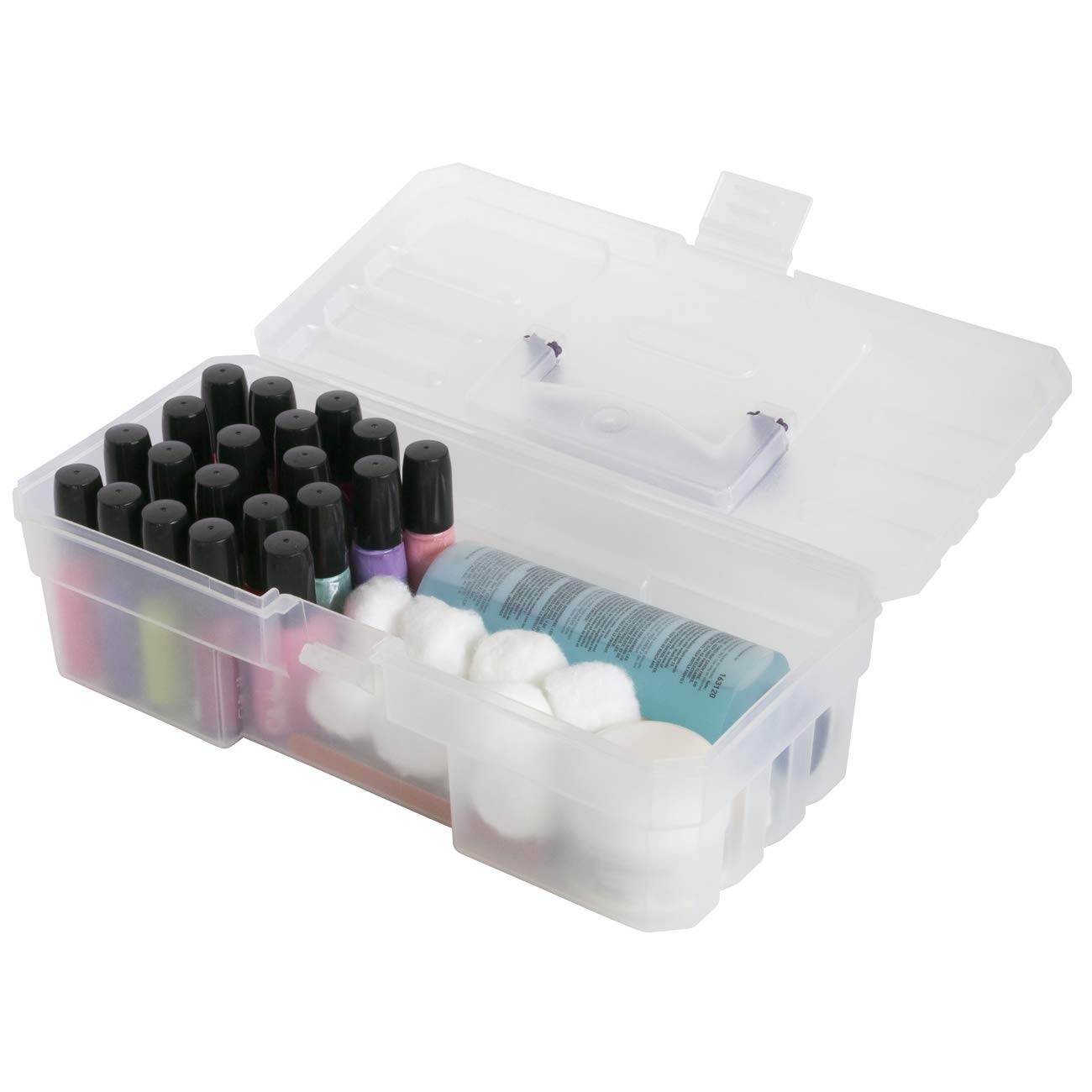 Akro-Mils 12-Inch ProBox Plastic Art Supply, Hobby or Craft Storage Tool Box, Clear, 09912CLPUR, 12