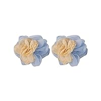 Polyster Flower Stud Earring
