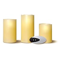 3-Piece Flameless Candle Set with Remote Control