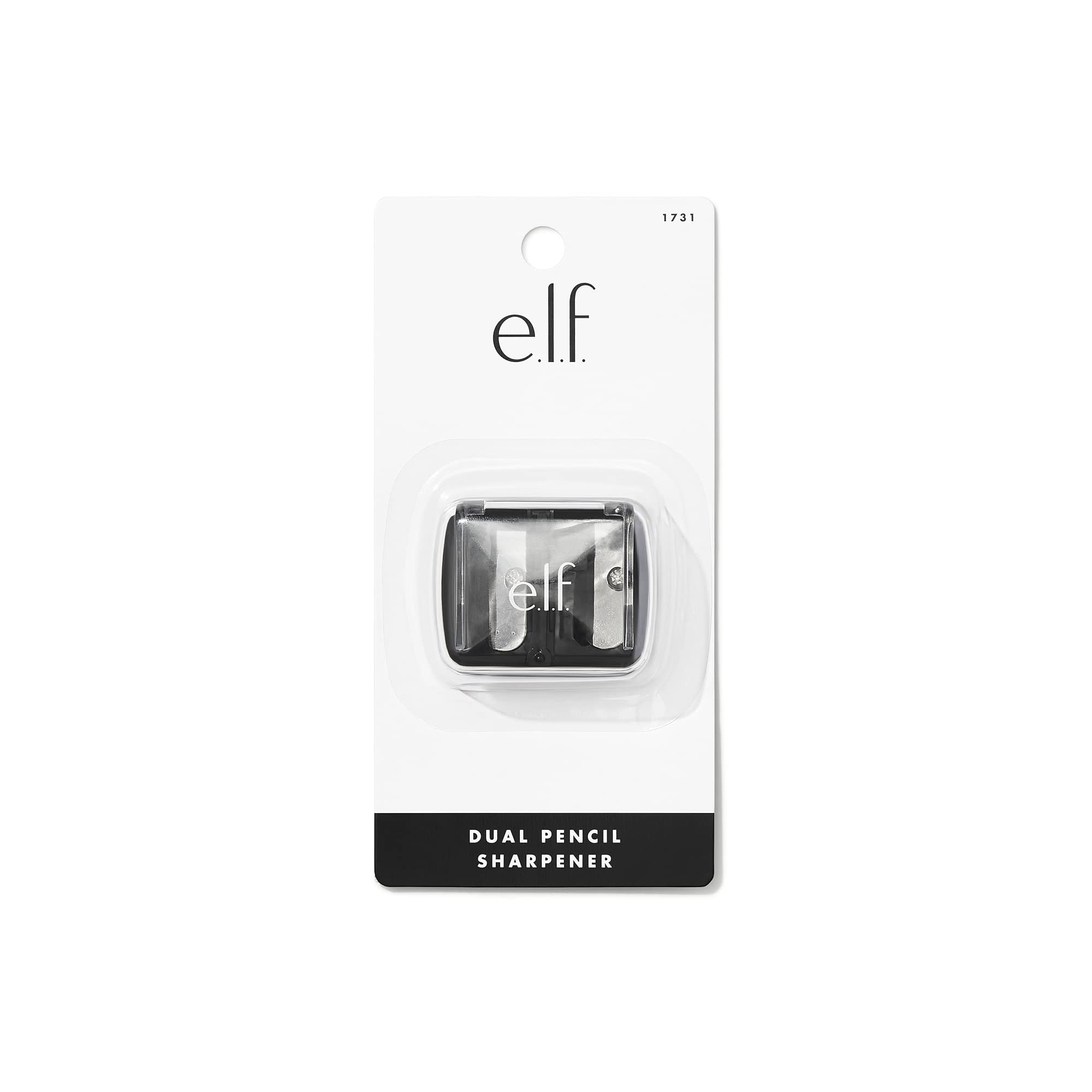 e.l.f. Dual-Pencil Sharpener, Convenient, Essential Tool, Sharpens, Easy To Clean, Travel-Friendly, Compact, Vegan & Cruelty-Free, 1 Count (Pack of 1)