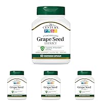 21st Century Grape Seed Extract Veg Capsules, 60 Count (21378) (Pack of 4)