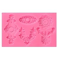 European Embossed Shape Fondant Cake Silicone Mold Pastry Chocolate Mould Candy Ice Cream Mold DIY Baking Tool Cake Molds For Baking Silicone For Decorations Cake Decorating Mousse Pastry