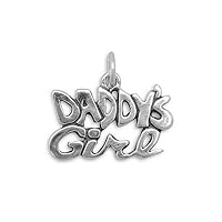 925 Sterling Silver Daddys Girl Charm Pendant Necklace Measures 16x15mm Jewelry Gifts for Women