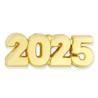 PinMart's Year 2025 Gold Anniversary Graduation Cut-Out Enamel Lapel Pin