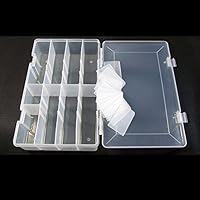 10 PCS Arts Crafts Sewing Organization Storage Transport Boxes Organizers Clear Beads Tackle Box Case H0914