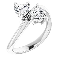 Stunning Solitaire Engagement Ring, Heart Cut 2.00CT, VVS1 Clarity, Colorless Moissanite Ring, 925 Sterling Silver, Christmas Gift, Wedding Ring, Perfact for Gift Or As You Want