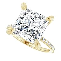 5 CT Princess Cut Engagement Ring Solitaire Ring Moissanite Ring Classic Promise Gifts for Her Bridal Moissanite