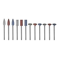 12 Pieces of Assorted Grit Silicone Polishers Jewelry Making Mounted Rotary Polishing Tool Set