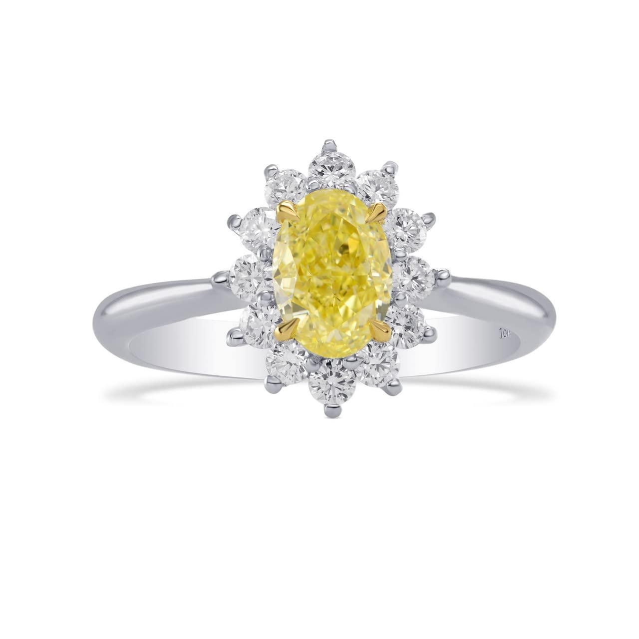Leibish & co 1.37Cts Yellow Diamond Engagement Halo Ring Set in 18K White Yellow Gold GIA Loose Stone Birthday Natural Gift For Her Real Engagement Anniversary Wedding