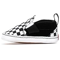 Vans Infant Slip-On V Crib Sneakers (Checkered Black/True White, 1)
