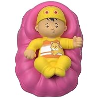 Replacement Part for Fisher-Price Little People Big Helpers Family - FTL15 ~ Replacement Asian Baby Figure ~ Pink Basket ~ Yellow Outfit