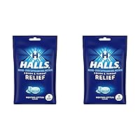 Halls Relief Mentho-Lyptus Cough Drops, 30 Drops (Pack of 2)