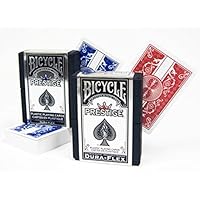 Deluxe 2 Deck Set of Prestige 100% Plastic Playing Cards - Includes Bonus Cut Card!