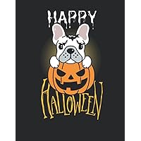 Happy Halloween Dog and Puppies Coloring Book Interactive for Kids, Toddlers Fun Activity, 100 Pages, Coloring Pages, Who Love Dogs, Easy Simple Cute ... Dog: Black & white interior with cream Bleed
