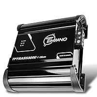 Timpano 3000 Watts Mono Subwoofer Car Audio Amplifier TPT-BASS3000 1 Ohm – 12 Volts 3K Monoblock Class D Car Amp, Built-in Crossover & Bass Boost with Smart Fans