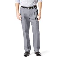 Dockers Men's Classic Fit Signature Lux Cotton Stretch Pants-Pleated (Regular and Big & Tall)