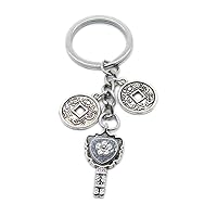 Keyrings Keychains KA0033 Mirror Flower Coins Chinese