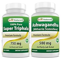 Best Naturals Triphala 750 mg & Ashwagandha Extract 500 Mg