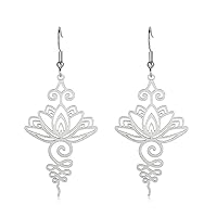Lotus Dangling Yoga Earrings Flower Rods Delicate Cute Trendy Meditation Chakra Fashion Jewelry Girl Woman Gift