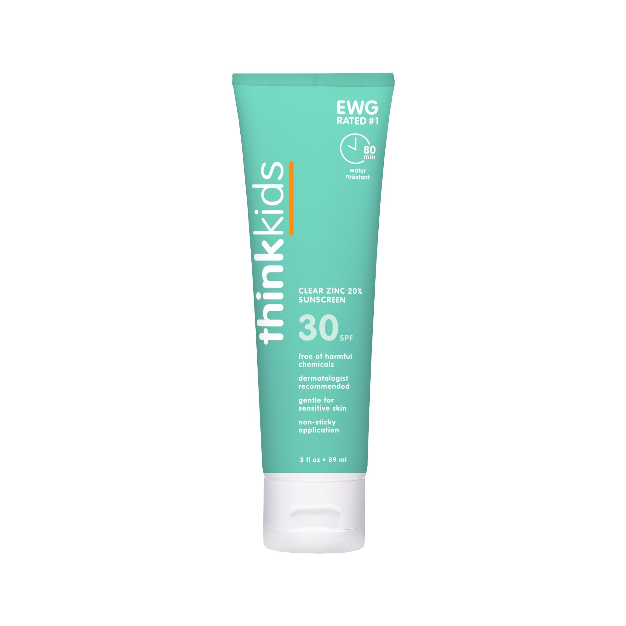 THINKBABY Kids Clear Zinc Sunscreen Spf 30, 89 ML