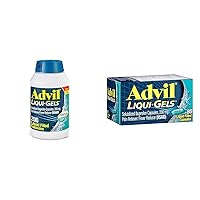 Advil Liqui-Gels minis 200mg Ibuprofen Pain Reliever Capsules Bundle - 200 and 80 Capsules