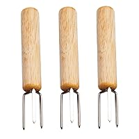 3pcs Corn Cuttings Wood Moxa Barbecue Tool