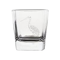 Pelican Crystal Stemless Wine Glass, Whiskey Glass Etched Funny Wine Glasses, Great Gift for Woman Or Men, Birthday, Retirement And Mother's Day