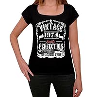 Women's Graphic T-Shirt Aged to Perfection All Original Parts 1974 50th Birthday Anniversary 50 Year Old Gift