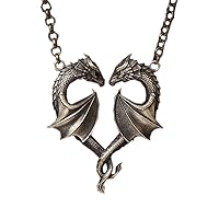 Bronze Dragon Heart Lovers Necklace
