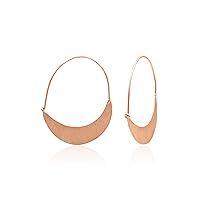 Hoop Earrings for Women 14K Real Gold Plated Hoops with Brass Silver Post Handmade statement Minimalstic jewelry Gift For Her