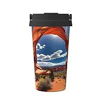Arches National Park-Standard Print Reusable Coffee Cup - Vacuum Insulated Coffee Travel Mug For Hot & Cold Drinks