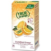 TRUE ORANGE Water Enhancer, Bulk Dispenser Pack - 100 Count (Pack of 1)| Zero Calorie Flavoring | For Water, Bottled Iced Tea & Recipes Flavor Packets Made with Real Oranges