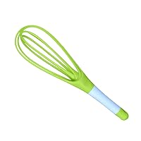 Simple and Fashionable Color Matching Manual Rotating Egg Beater Creative Baking Tools Convenient Operation Egg Beater Foldable Whipped Cream Mixer Household (green/red) (Color : Green)