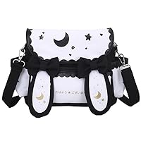 Women's Messenger Bag Cute Bow Moon Star Printed Shoulder Bag Teens Lolita Messenger Bags Japanese Handbag