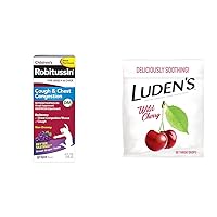 Robitussin Children's Grape Cough Syrup and Luden's Wild Cherry Throat Drops Bundle - 4 Fl Oz and 90 Count
