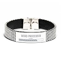 Word Processor Loading in Progress, Word Processor Stainless Steel Bracelet Gift, Funny Future Word Processor Graduation Gifts