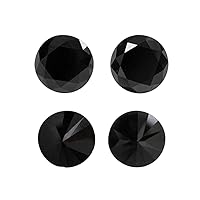 3.69 Cts AA Round Brilliant Fancy Black (2 pcs) Loose Diamonds {Diamond Appraisal Included}