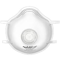 MAGID N95 Respirator Masks with Metal Nose Clips & Latex-Free Elastic Headbands, Triple Layer Construction, Cup Style with Valve (Medium) - 10 Respirators (20180021VN95)