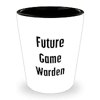 Game Warden Shot Glass - Future Game Warden Gifts for Father's Day - Gifts from Dad to Son - Funny Encouragement Game Warden Gift Ideas