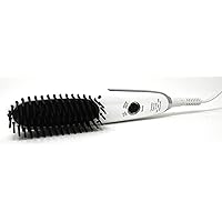 Hot & Hotter - Mini Heated Straightening Brush - (2) Temperature Settings (320 F and 430 F) - Auto Shut Off - Swivel Cord - Worldwide Dual Voltage (110V - 220V)