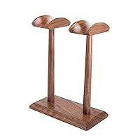 Headphone Stand/Headset Holder Dual Wood Headphones Stand Holder Creative Headphone Display Shelf Compatible with Gaming Headsets and Wireless Headphone PC Gaming Headset Stand (Color : 1)