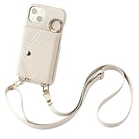 Crossbody Card Pocket Wallet Phone Case For iPhone 13 12 15 14 11 Pro XS Max X XR 7 8 Plus Leather with Ring,White,For iPhone 11 Pro Max