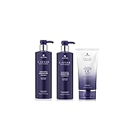 Alterna Caviar Anti-Aging Replenishing Moisture Shampoo, Conditioner, CC Cream Regimen Jumbo Set | Protects, Restores & Hydrates | Sulfate Free