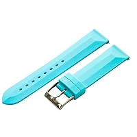 Clockwork Synergy - 2- Piece Ss Divers Silicone Watch Band Strap 26mm - Sky Blue - Male and Female Watches