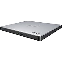LG Electronics USB 3.0 Compatible Super-Multi Slim Portable DVD+/-RW External Drive for PC Windows, Linux, Mac OS with M-DISC Support GP65NS60 (Silver)