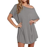 Haola Women Loose T Shirts Home Short Shirt Mini Dresses Tops