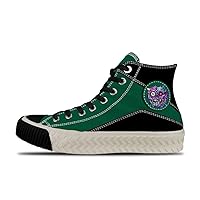 Graffiti (54),Green 9 Custom high top lace up Non Slip Shock Absorbing Sneakers Sneakers with Fashionable Patterns 5.5 Women/4 Men