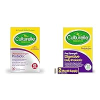 Culturelle Ultimate Strength Probiotic for Men and Women & Pro Strength Daily Probiotic, Digestive Health Capsules, Supports Occasional Diarrhea, Gas & Bloating, Gluten and Soy Free, 60 Count